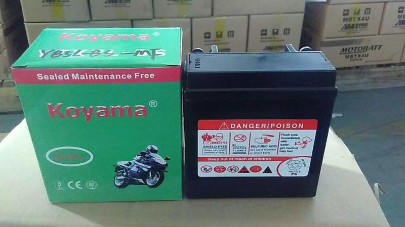12V5ah Yb5l-BS-Mf Maintenance Free Motorcycle Lead Acid Battery