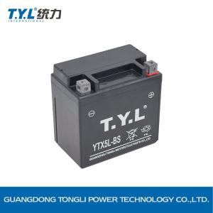 Ytx5l-BS 12V5ah Wet-Charged Mf Lead-Acid Motorcycle Battery