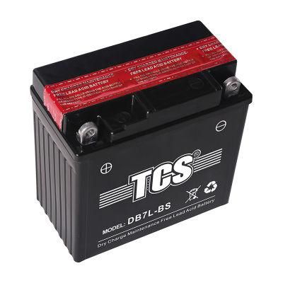 TCS 12V 7AH Dry Charged Maintenance Free Motorcycle Battery for Common motorcycle