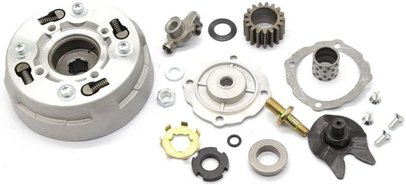 Motorcycle Clutch Compelet Kit, 17-Tooth Clutch Assembly Honda Clutch for 50cc 70cc 90cc 110cc 125cc Engine ATV Go Kart Dirt Bike Pit Bike Scooter Moped