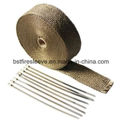 Catalytic Converter Turbo Header Exhaust Lava Rock Titanium Heat Wrap