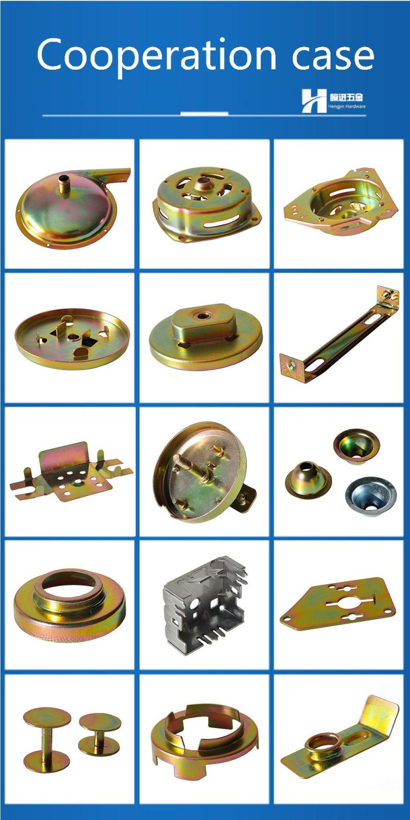 OEM/ODM Custom Yellow Zinc Plated Automotive Parts Metal Stamping Parts