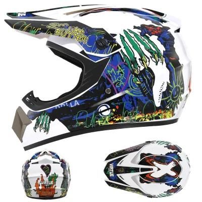 Go Kartoff-Road Helmetwhite Claws [Send Three-Piece Set]Electric Motorcycle Helmet Mountain Downhill Race Full Helmet