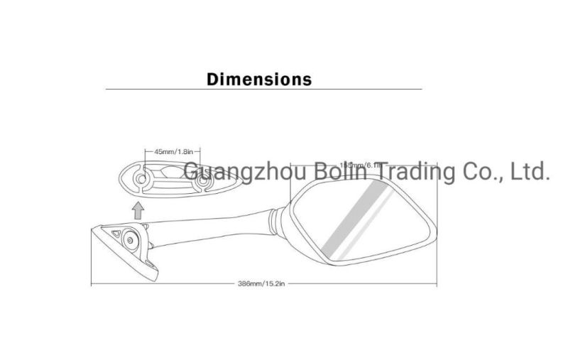Motorcycle Part Motorcycle Rearview Mirror Fits for YAMAHA R3/R25