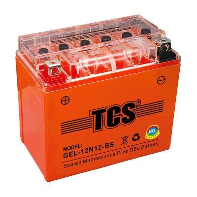 TCS Motorcycle Gel Battery Motorbike GEL-12N12-BS