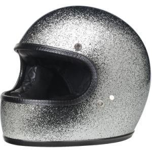 DOT Approved Sliver Fiberglass/ABS Full Face Motorcycle Helmet Leather Lining