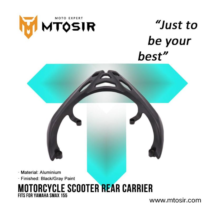 Mtosir Motorcycle Rear Carrier YAMAHA Smax155 Black/Gray Paint Scooter High Quality Professional Rear Carrier