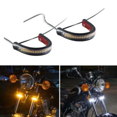 Motorcycle Fork Light LED Turn Signal Strip Lights for Motorcycle Turning Indicator Lights Universal Motorbike Lamps
