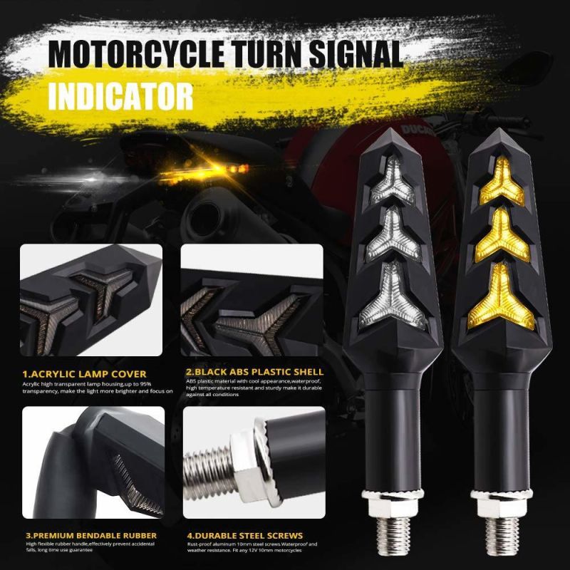 E-MARK Certification 12 V Universal Motorcycle Motorbike Turn Signal Light LED Indicator with Flash Ksl-2170 W