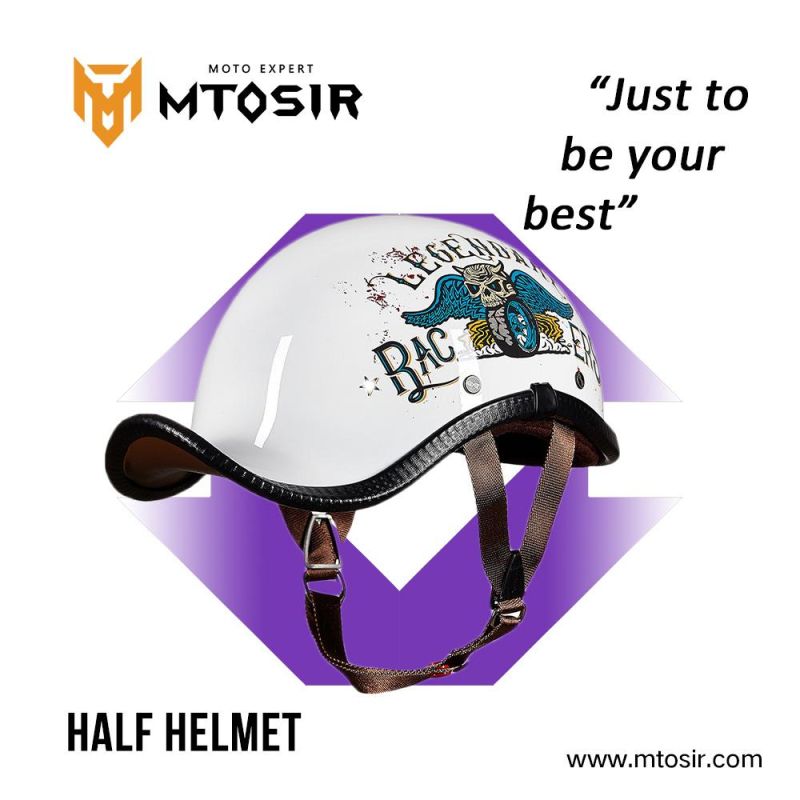 Mtosir Motorcycle Helmet All Seasons Universal Fashion Decal Half Face Electric Bicycle Motorcycle Helmet