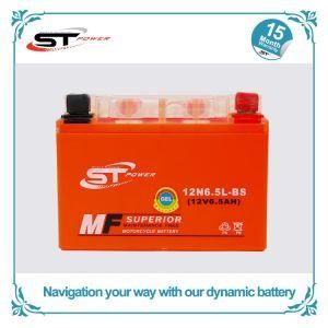 Factory Activated AGM Battery Pre-Filled with Acid 12n6.5L-BS 12V 6.5ah Motorcycle Battery