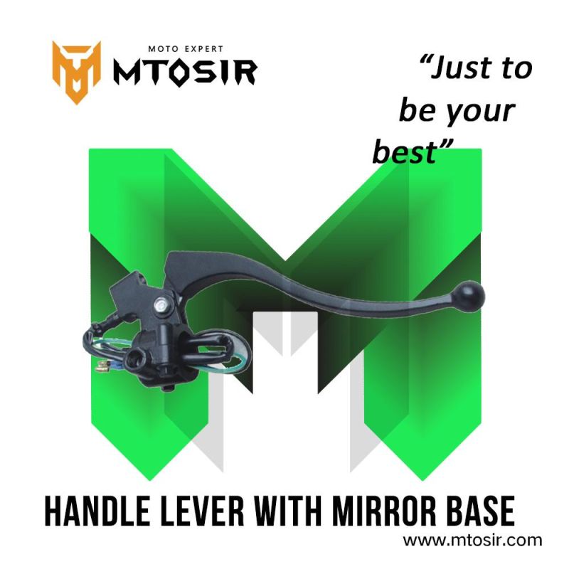 Mtosir High Quality Motorcycle Handle Lever with Mirror Fit for Cg125 Cgl125 Gn125 Ax100 Biz 125 Scooter Universal Motorcycle Accessories Motorcycle Spare Parts