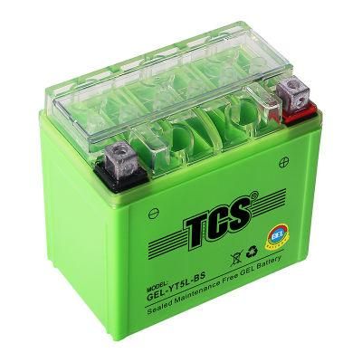 High Quality Battery for 12v 5ah Sealed Maintenance Free Gel Motorcycle Battery