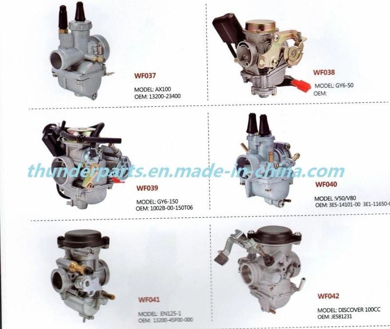Motorcycle Carburetor/Carburadores Gn125h, Yumbo, Motomel, Zenella, Mondial