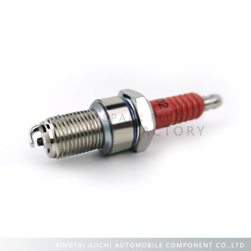 Cheap Red Bright Nickel Motorcycle Spare Parts Spark Plug (F5TC)