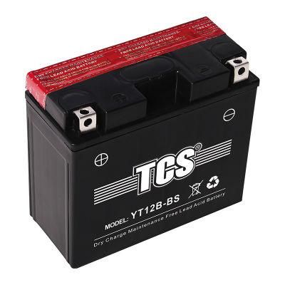 TCS Motorcycle Battery Dry Charged Mf Lead Acid YT12B-BS