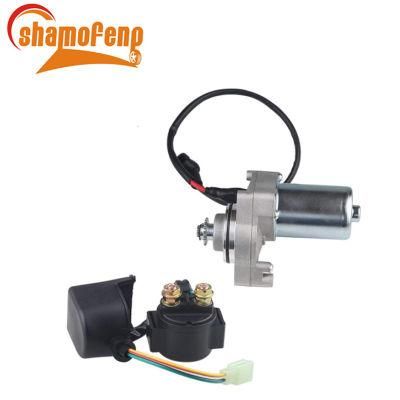 Starter Motor&Solenoid Starter Relay, for 50cc 70cc 90cc 100cc 110cc 125cc Dirt Bikes Go Karts ATV