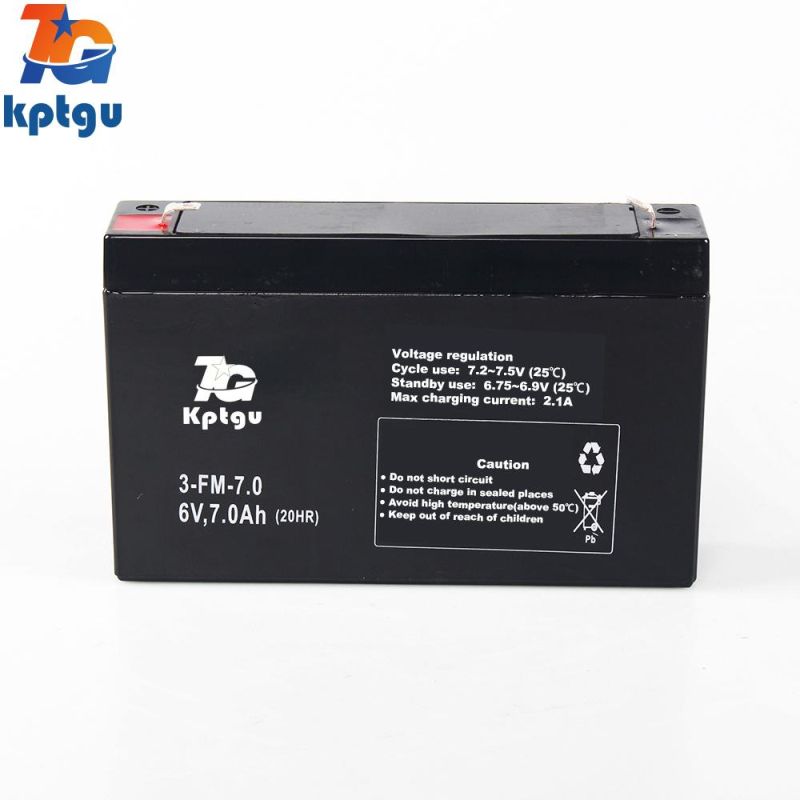 6V7ah AGM Battery Rechargeable Lead Acid Scooter Battery with Extreme Vibration Resistance