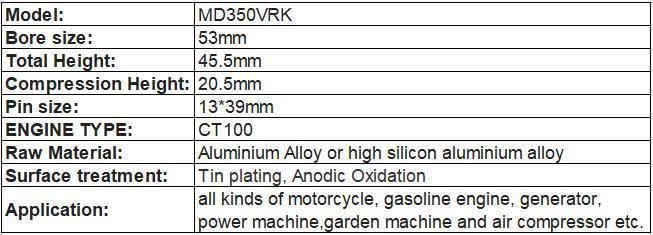 Kymco125/CT100/Win110 Series for Motorcycle Spare Parts Piston Kit