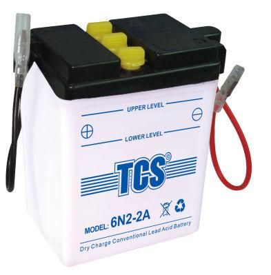 TCS Dry Charged Lead Acid Motorcycle Battery 6N2-2A