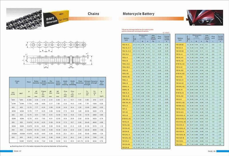 Motorcycle Battery, 6n4b-2A Bmt Lead Acid Battery