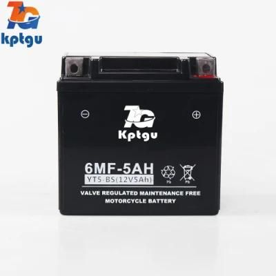 Yt5-12V5ah Totally Maintenance-Free AGM Scooter Battery Rechargeable Lead Acid Motorcycle Battery