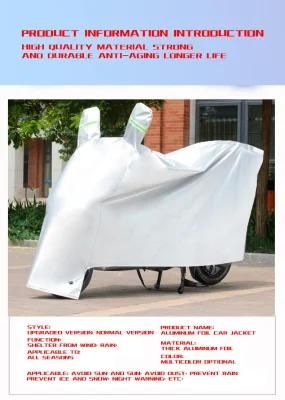 Hot Selling Upgrade Reinforced Silver Ribbon Ear with Keyhole Motorcycle Cover Rainproof Sunscreen Thickened Sunshade