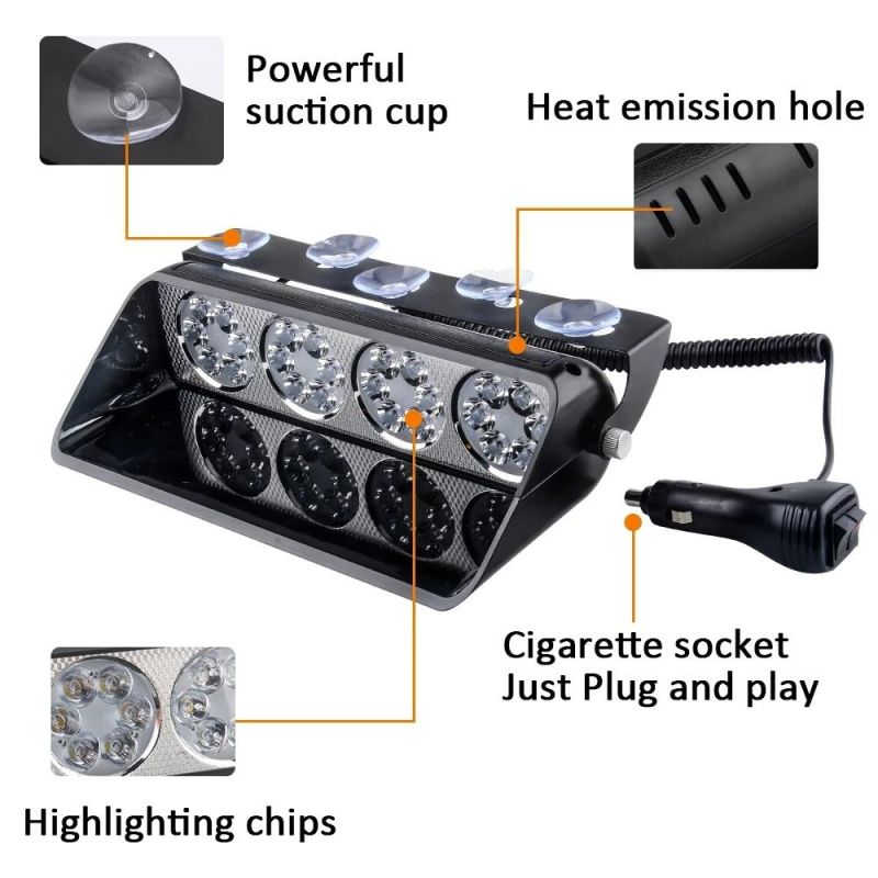 Low Power Consumption High Power Chip 3030 Light Source 72W High Brightness Amber White Two-Color Emergency Safety Warning Light