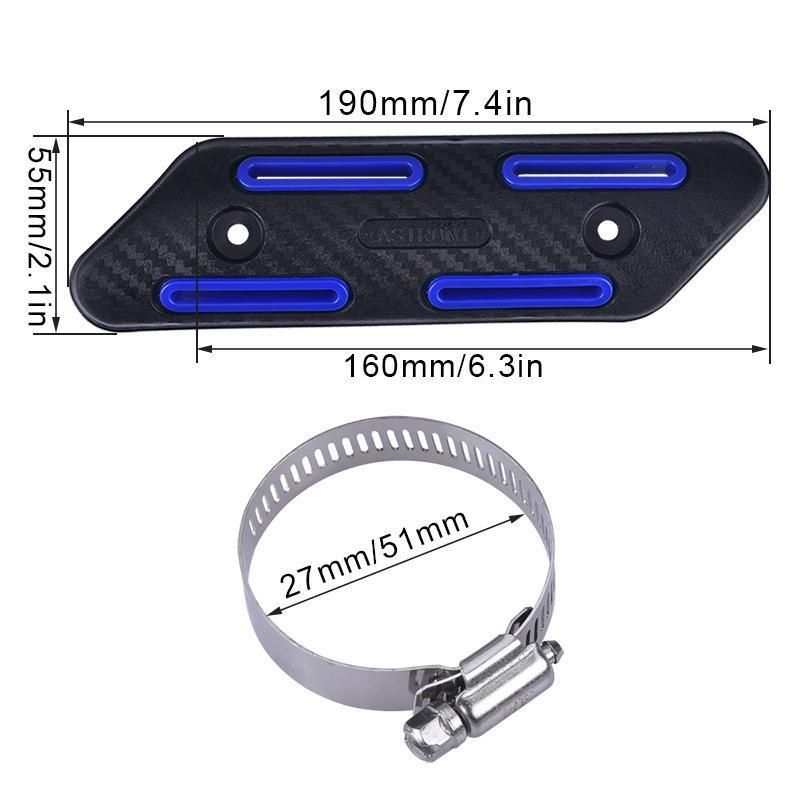 Motorcycle Exhaust Heat Shield Protector Anti-Scalding Guard