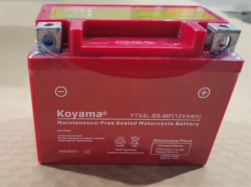 VRLA Maintenance Free Ytz5SMF/Ytx4l-BS AGM Motorcycle Battery