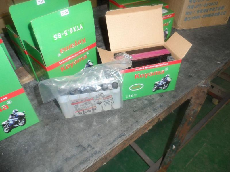 Ytx7a-BS Dry Charged Maintenance Free 12V7ah Motorcycle Battery