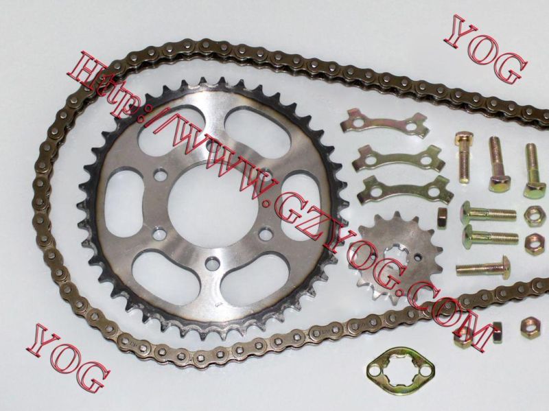 Yog Motorcycle Spare Parts Chain Sprocket Set for Bajaj CT100 Bajaj Bm150 Bajaj Boxer