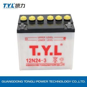 12n24-3 12V24ah White Color Water Motorcycle Battery Motorcycle Parts