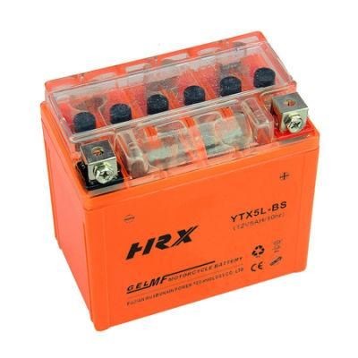 Ytx5l-BS 12V 5ah Gel Maintenace Free Motorcycle Battery