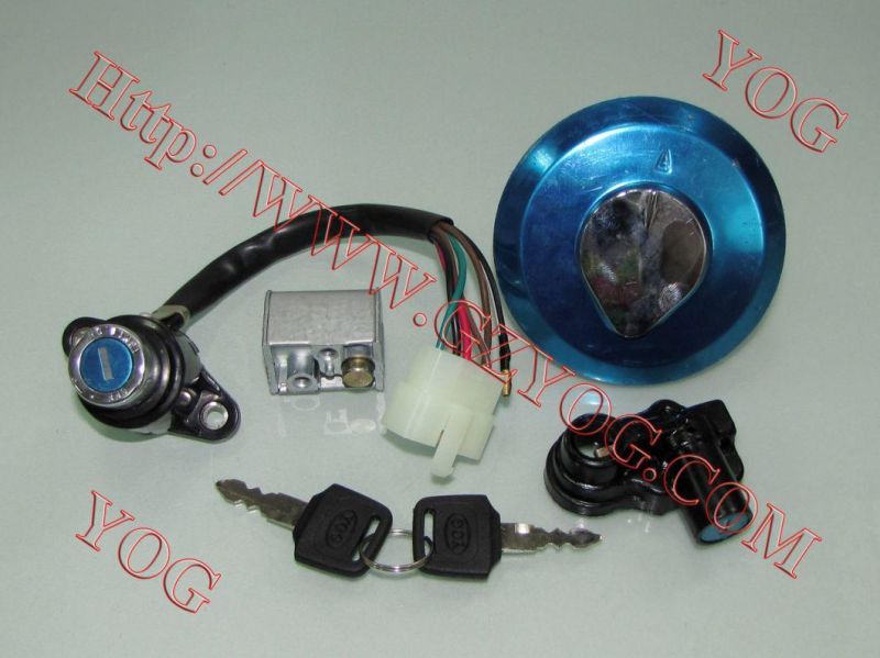 Motorcycle Parts Lock Set Ignition Switch Key Set Fuel Tank Cap Complete Llave De Contacto Cg125 Bajaj Boxer Hlx125