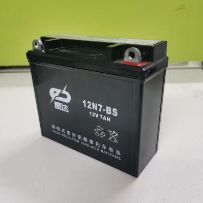 12n7-BS 12V7ah Motorcycle Battery VRLA Battery Rechargeable Battery Lead Acid Battery