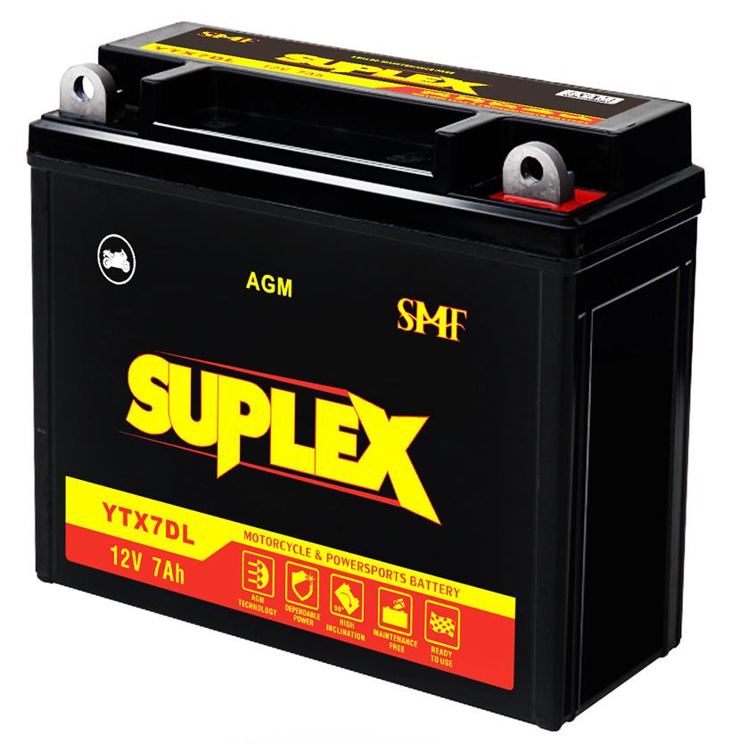 Suplex Ytx7dl SMF Sealed Maintenance Free Motorcycle Battery 12V 7ah