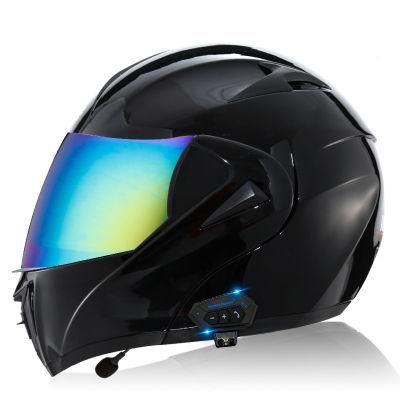 Factory Hot Selling Bluetooth Bright Black Colorful Mirror Motorcycle Accessories Helmetmotorcycle Safety Helmethelmet Motorcycle Retro