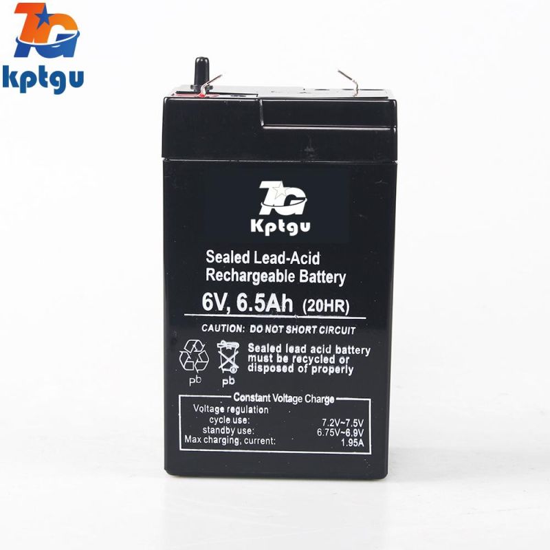 6V6.5ah AGM Scooter Battery Rechargeable Lead Acid Motorcycle Battery with IAF MSDS Certification