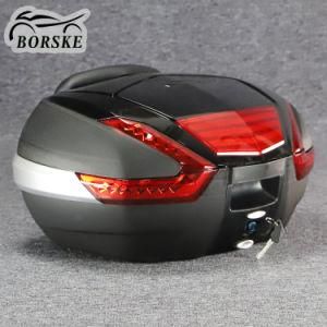 Wholesale ABS Motorcycle Case Motorcycle Tail Boxes 48L Motorcycle Top Case with LED Light
