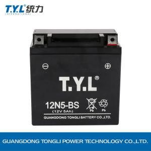 Tyl 12n5-BS 12V 5ah Mf Maintenance Free Sealed Lead Acid Battery for Motorcycle Starting