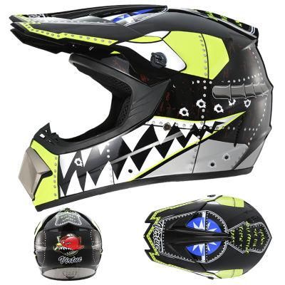 Go Kartoff-Road Helmetblack Shark [Send Three-Piece Set]Electric Motorcycle Helmet Mountain Downhill Race Full Helmet