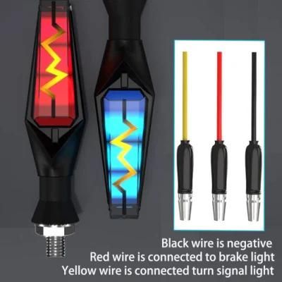 Yellow and Red Flowing Water Blinker Front Rear Turn Light 12V LED Indicator Signal Lights for Motorcycle Ol6011