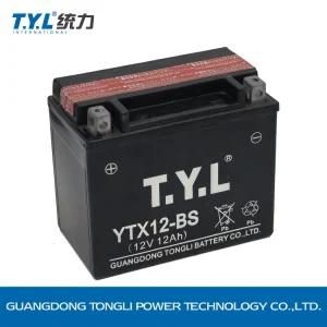 Ytx12-BS Dry Charged Mf Battery/Motorcycle Parts/Motorcycle Battery 12V12ah