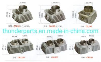Motorcycle Cylinder Block Kit for Cg250/Zs250/Cg300/CB125t/CB150t/Ca250/67mm/70mm/44mm/47mm/53mm