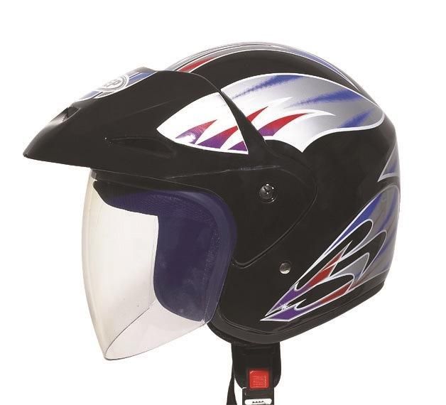 Motorcycle Helmet 3/4 Open Face Half Helmet with Full Face Shield Visor, Factory Price