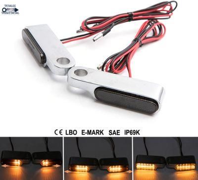 Mini Motorcycle Turn Signal Light 12V LED Indicator Blinker Universal Bike Rear Lamp