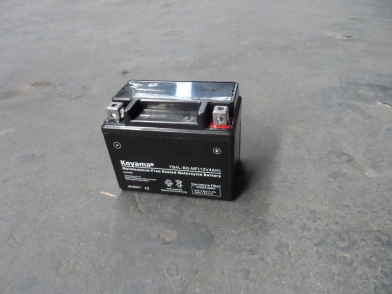 Yb4l-BS/Ytx4l-BS Motorcycle Maintenance Free Motorbike Battery 12V4ah