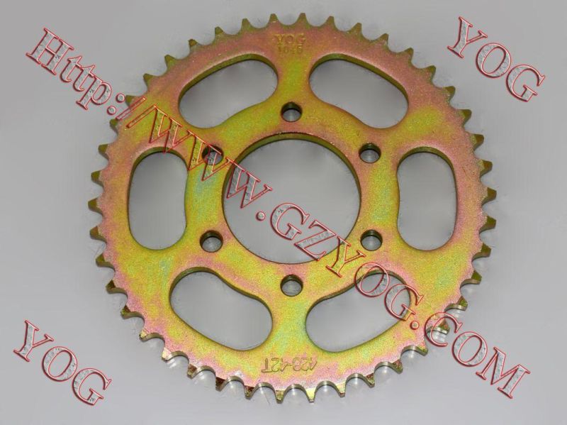 Yog Motorcycle Spare Parts Rear Sprocket for Ax100 Bajaj Bm100/150 Tvs Star