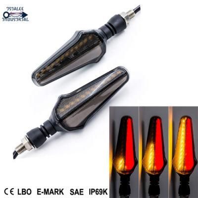 Motorcycle LED Turn Signal Lights Universal Indicator Blinker Amber Motorbike Lamp Bendable Flashing Yellow Tail Lights